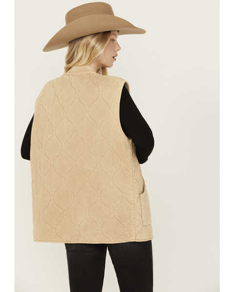 Image #4 - By Together Women's Quilted Vest , Beige, hi-res