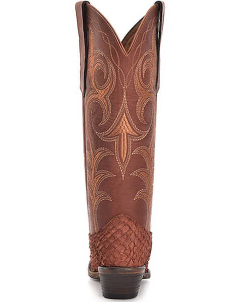 Image #4 - Corral Women's Exotic Pirarucu Western Boots - Snip Toe , Rust Copper, hi-res