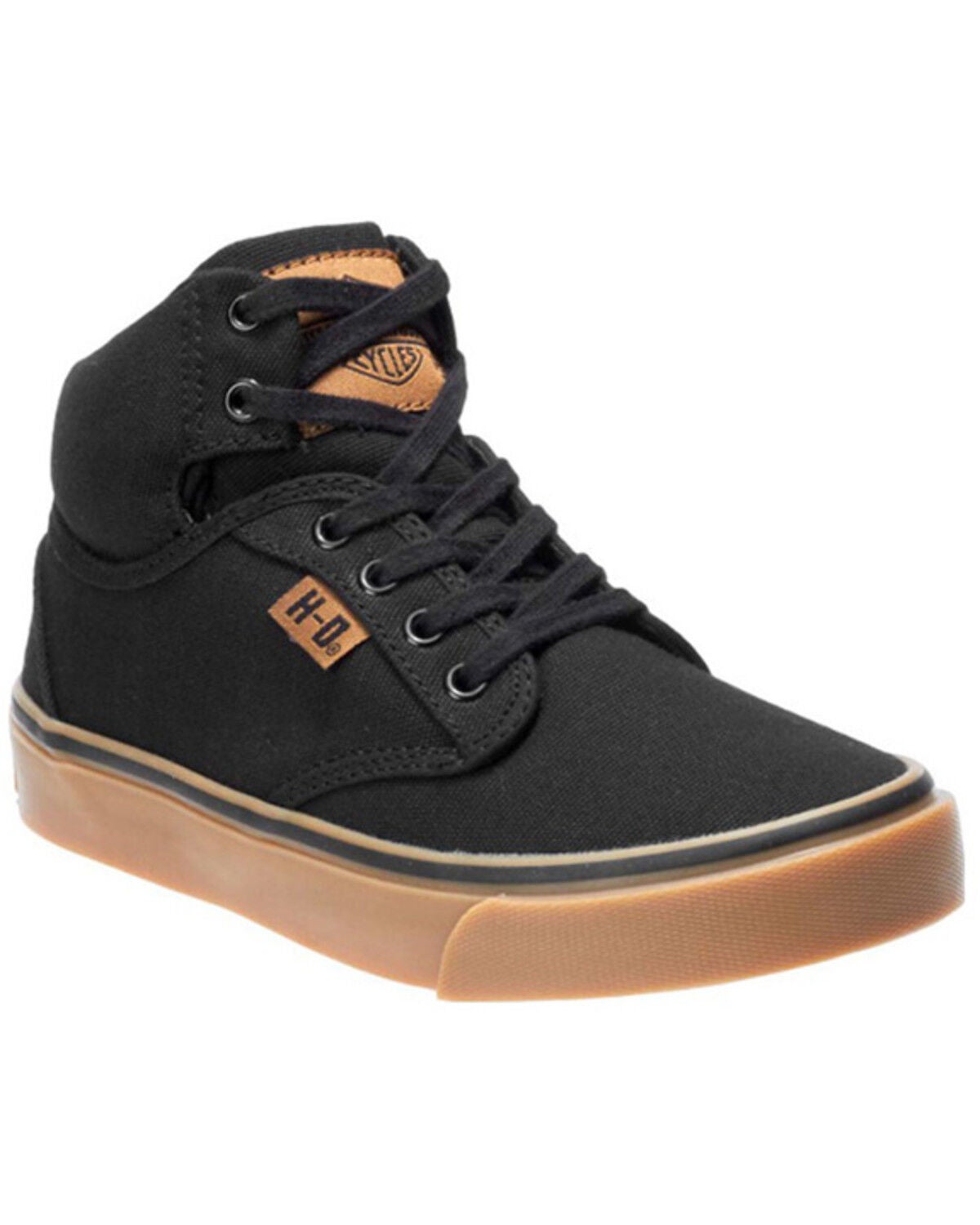 Harley Davidson Boys' Boyton Sneakers, Black, hi-res