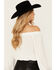 Image #4 - Tempted Women's Crochet Long Sleeve Top, Ivory, hi-res