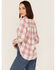 Flag & Anthem Women's Plaid Print Chest Pocket Long Sleeve Shirt , Pink, hi-res