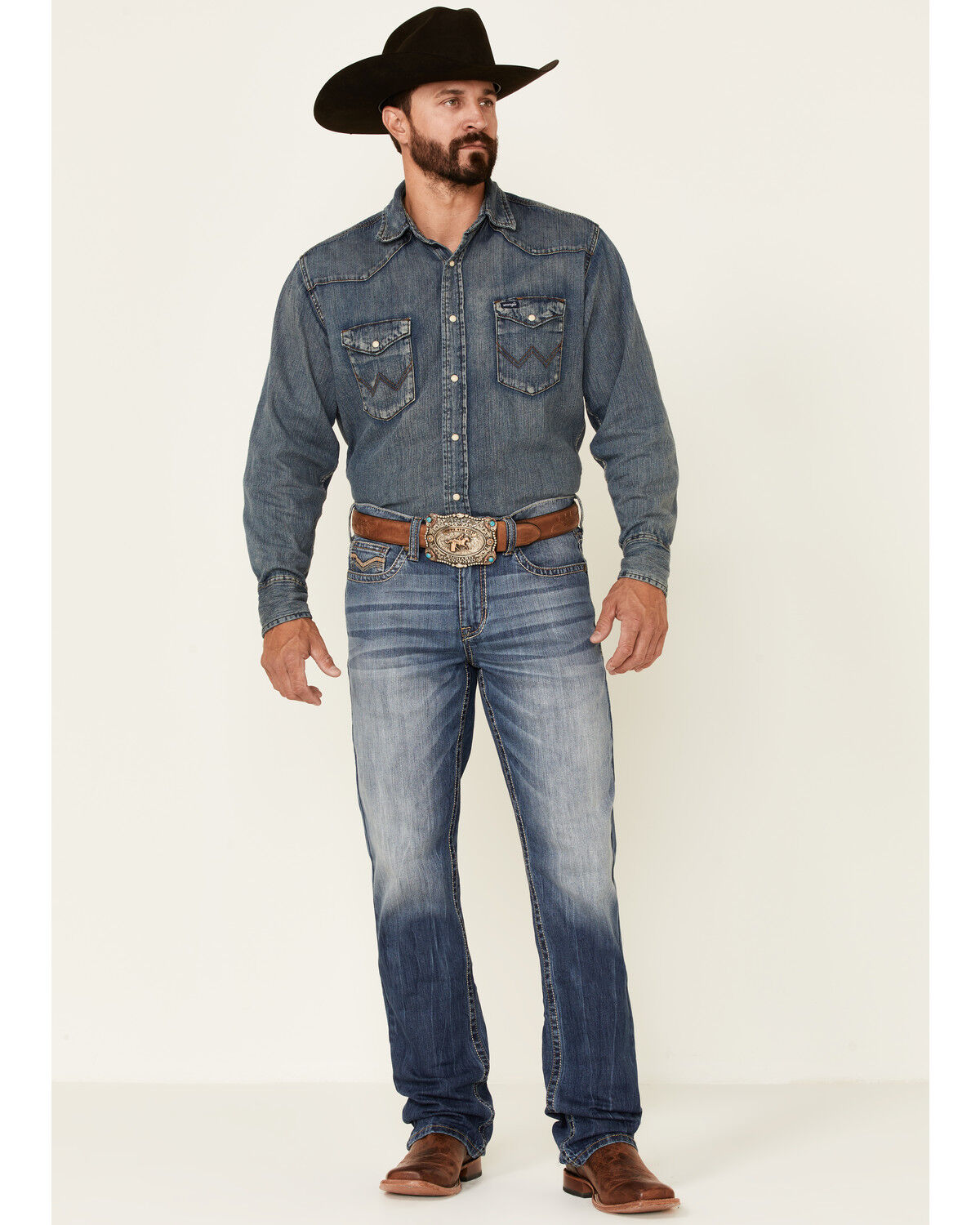 Image #1 - Cody James Men's Bullock Dark Wash Stretch Slim Straight Jeans, Blue, hi-res