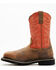 Image #3 - Cody James Men's Pull-On Waterproof Work Boots - Composite Toe , Orange, hi-res