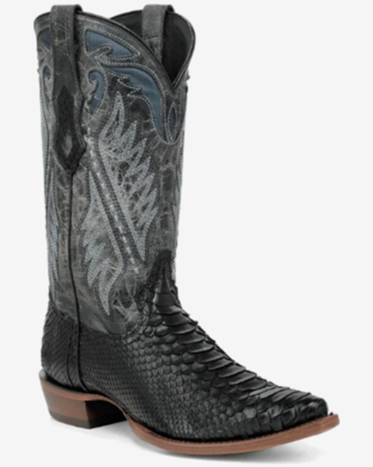 Corral Men's Exotic Python Western Boots - Snip Toe, Black, hi-res