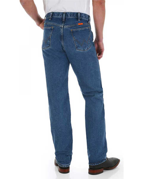 Wrangler Men's Flame Resistant Classic Fit Straight Jeans, Blue, hi-res