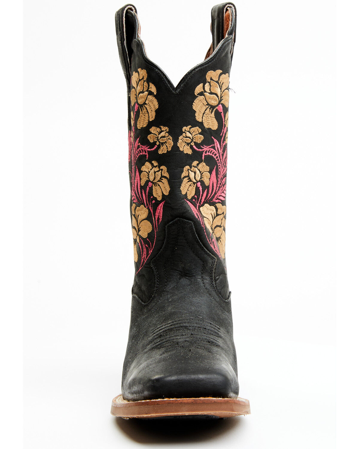 Image #4 - Dan Post Women's Asteria Floral Western Performance Boots - Broad Square Toe, Black, hi-res