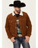 Image #1 - Cody James Men's Roscoe Corduroy Sherpa Lined Trucker Jacket, Brown, hi-res