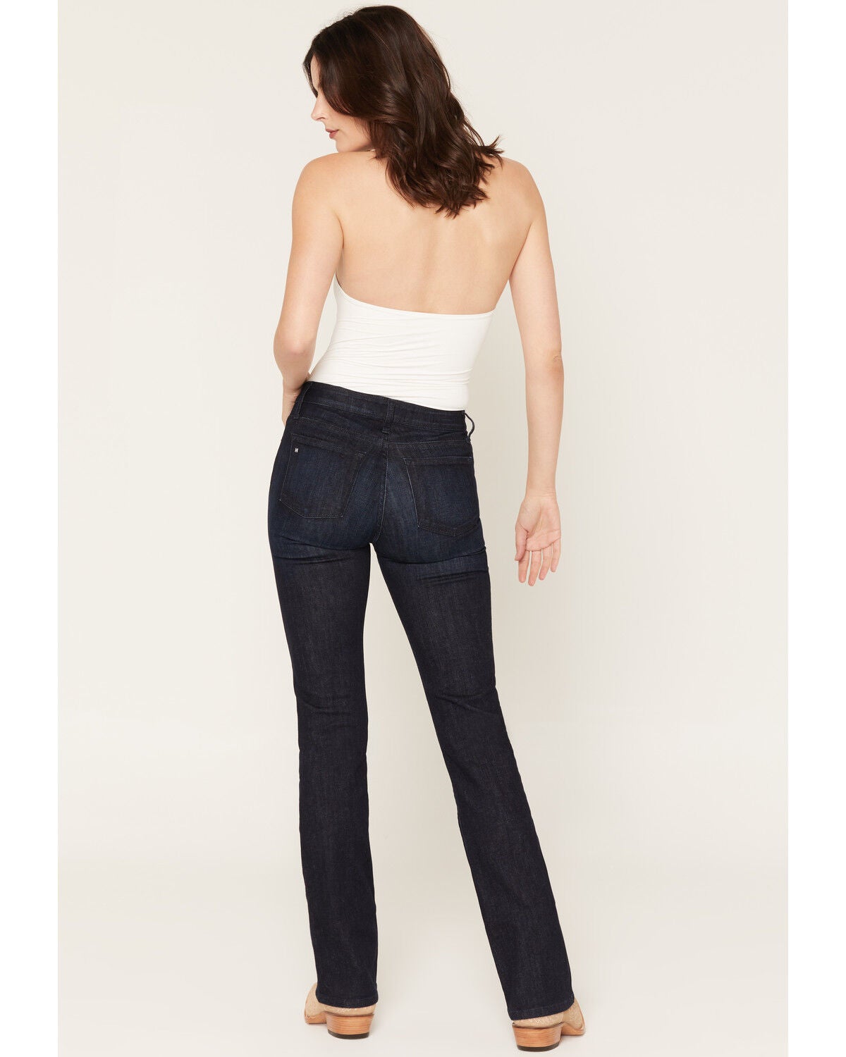 Image #3 - Haddad Women's Deep Ocean Dark Wash Venice 38" Bootcut Stretch Denim Jeans, Dark Wash, hi-res
