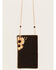 Mary Frances Women's Out on the Prairie Handmade Sunflower Embroidered Crossbody Phone Bag, Brown, hi-res
