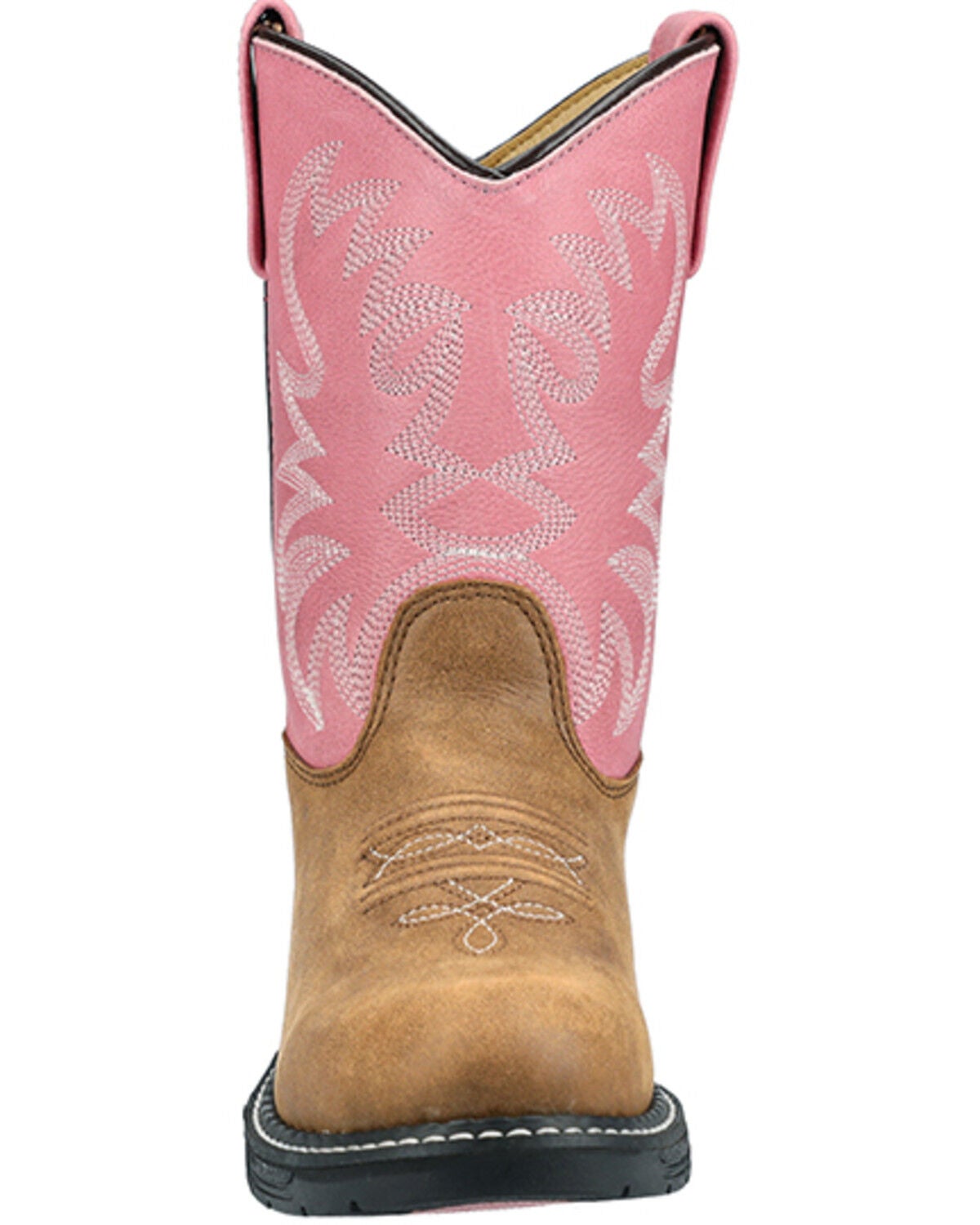 Image #4 - Smoky Mountain Little Girls' Buffalo Western Boots - Round Toe, Brown, hi-res
