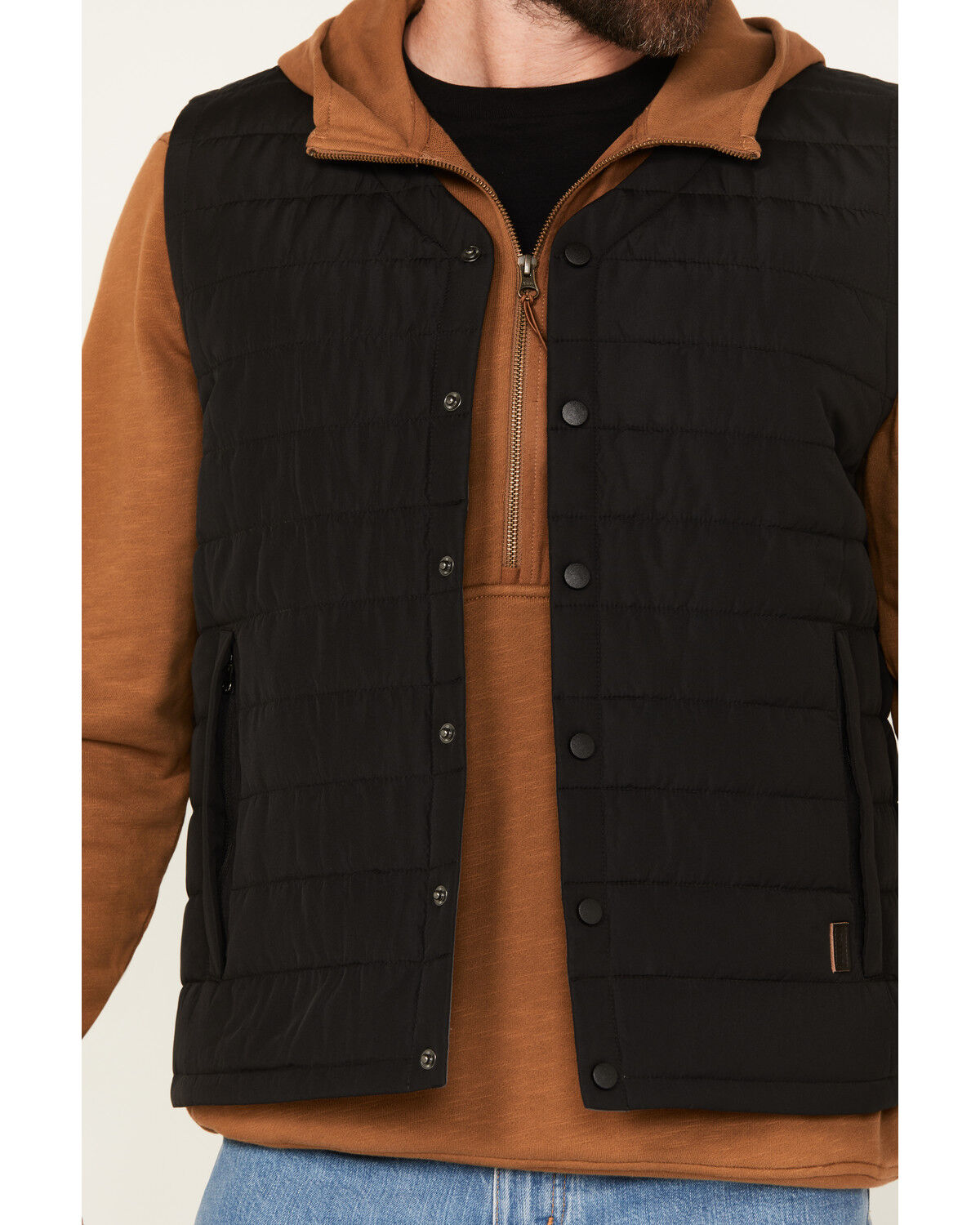 Image #3 - Brothers and Sons Men's Cameron Insulated Snap Vest, Black, hi-res