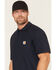 Image #2 - Carhartt Men's Loose Fit Short Sleeve Pocket Polo, Navy, hi-res