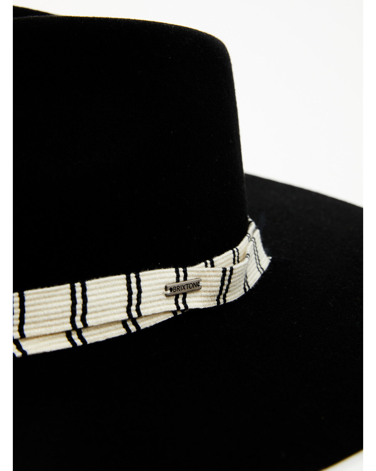 Image #2 - Brixton Women's Leigh Felt Fedora, Black, hi-res