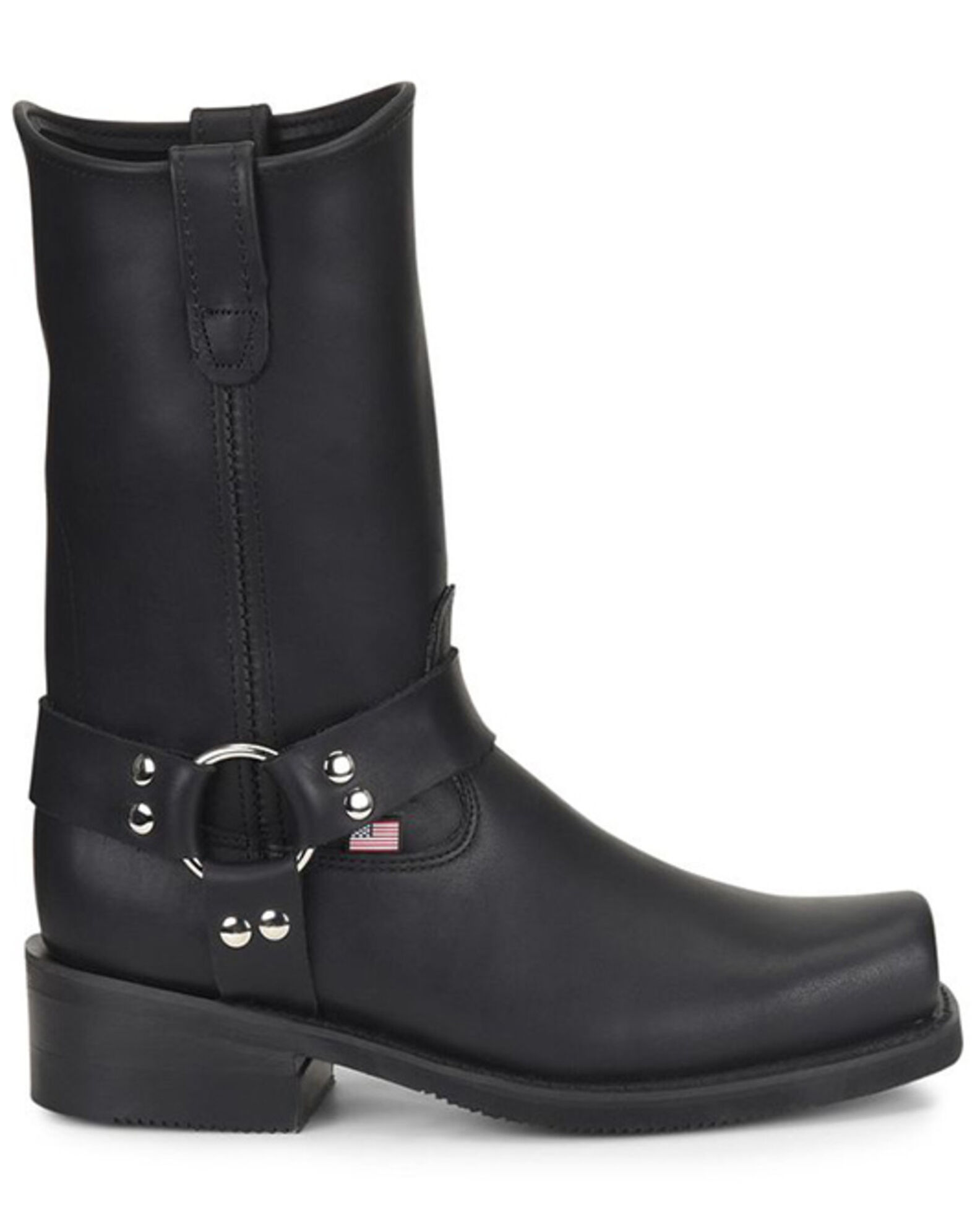 Mens square toe harness boots deals