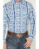 Image #3 - Wrangler Men's Checotah Southwestern Striped Long Sleeve Pearl Snap Western Shirt, Blue, hi-res