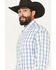 Image #2 - George Strait by Wrangler Men's Plaid Print Long Sleeve Button-Down Stretch Western Shirt, White, hi-res