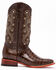 Ferrini Men's Chocolate Alligator Belly Print Western Boots - Broad Square Toe, Chocolate, hi-res