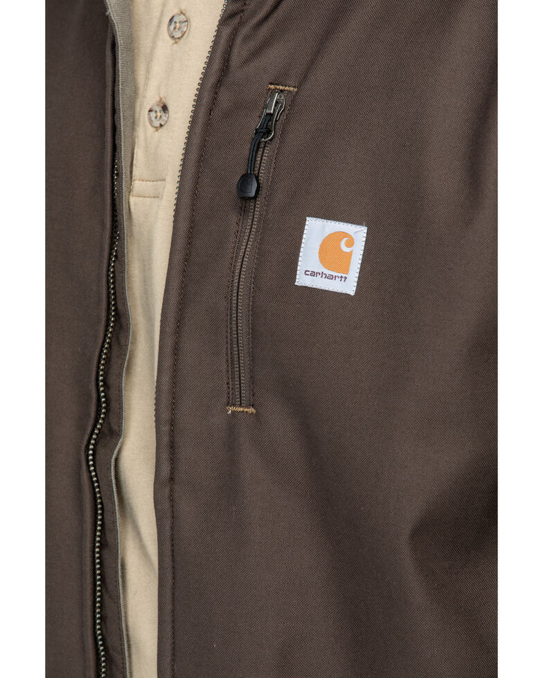 Carhartt Men's Pineville Softshell Work Jacket, Dark Brown, hi-res