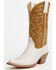 Image #1 - Shyanne Women's Exotic Python Western Boots - Snip Toe, Ivory, hi-res