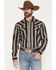 Image #1 - Cody James Men's Deluxe Dobby Stripe Print Long Sleeve Snap Flannel Shirt, Cream, hi-res