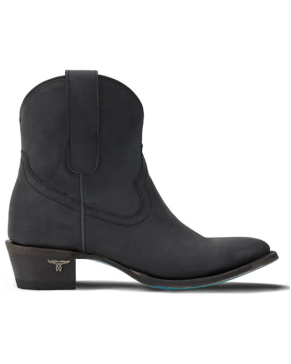 Image #2 - Lane Women's Plain Jane Western Booties - Round Toe, Black, hi-res