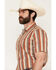 Image #2 - RANK 45&reg; Men's Sidelined Southwestern Stripe Print Short Sleeve Button-Down Stretch Western Shirt, Multi, hi-res