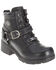 Harley Davidson Women's Tegan Lace Moto Boots - Round Toe, Black, hi-res