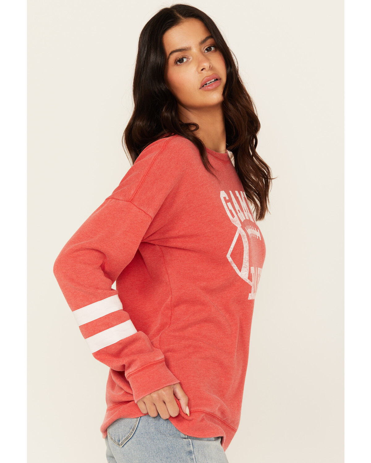 Image #2 - Blended Women's Game Day Graphic Sweatshirt, Red, hi-res
