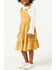 Hayden Girls' Tiered Overall Dress, Mustard, hi-res