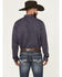 Image #4 - Wrangler X Cody Johnson Men's Paisley Print Long Sleeve Button-Down Western Shirt, Navy, hi-res