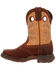 Image #3 - Durango Boys' Lil Rebel Embroidered Western Boots - Broad Square Toe, Brown, hi-res