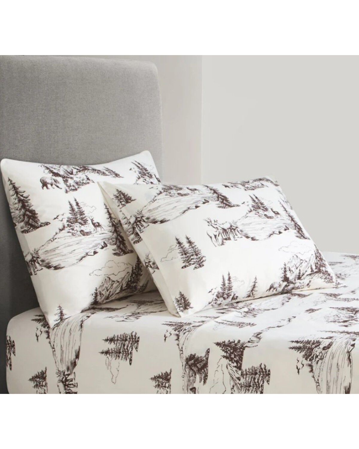Image #1 - HiEnd Accents 200TC Cotton White Pine 4 Piece Sheet Set - Queen Size, White, hi-res