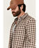 Image #2 - Brothers and Sons Men's Keystone Plaid Print Long Sleeve Button-Down Stretch Western Shirt, Natural, hi-res