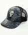 Image #1 - Howitzer Men's Star & Stripe Skull Patch Splatter Mesh Back Baseball Cap, Heather Grey, hi-res