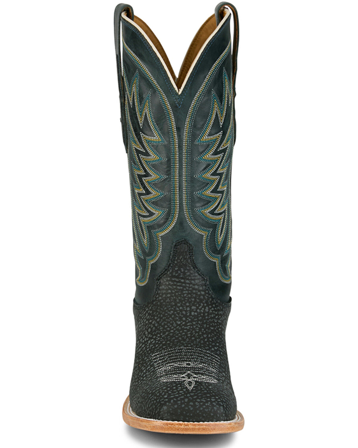 Image #4 - Justin Men's Cowman Western Boots - Square Toe, Black, hi-res