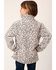 Image #2 - Roper Girls' Leopard Print Micro Fleece Pullover, White, hi-res