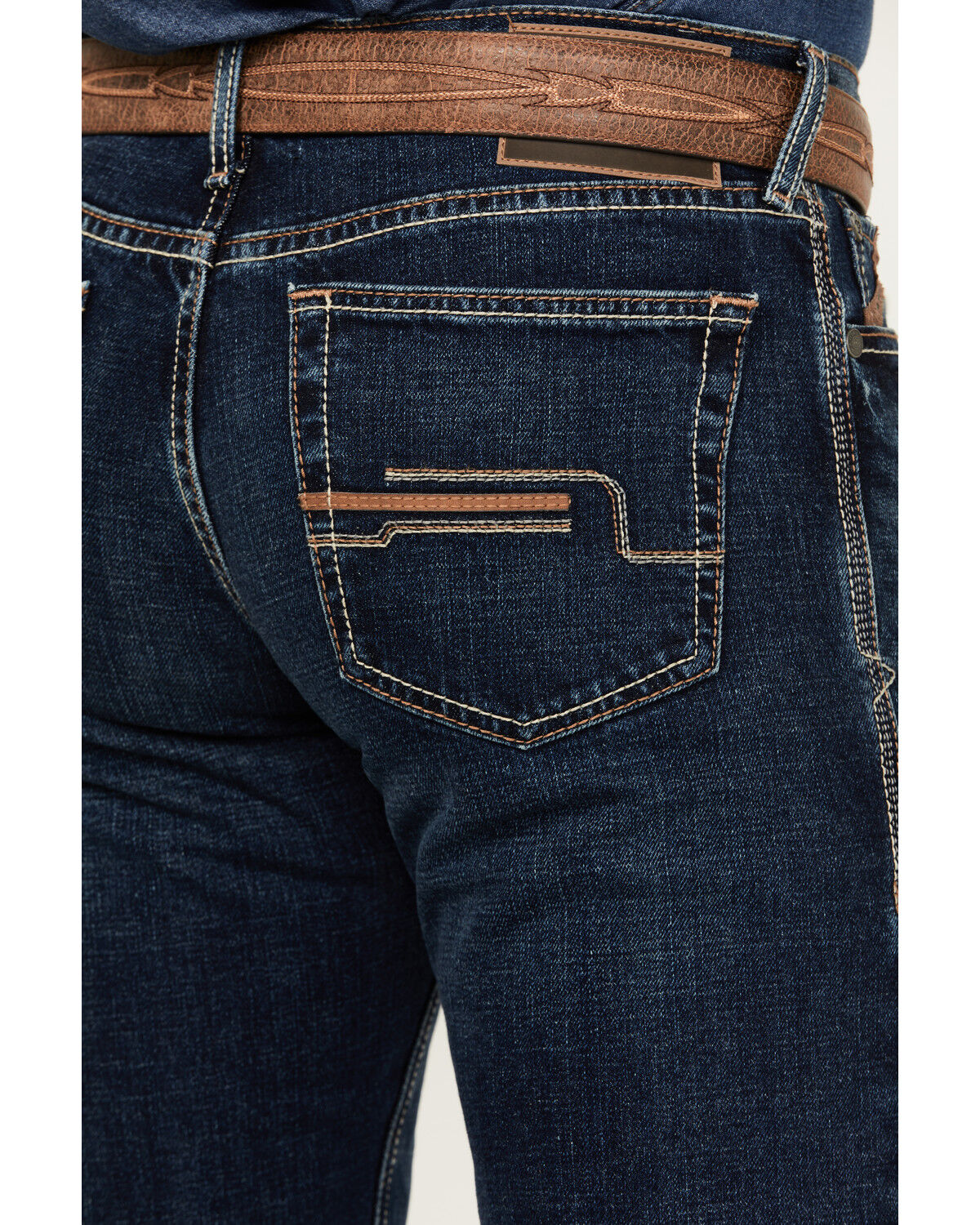 Image #4 - Ariat Men's M8 Dark Wash Modern Stretch Art Slim Denim Jeans, Dark Wash, hi-res