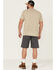 Image #3 - Brothers and Sons Men's Weathered Ripstop Stretch Slim Shorts, Charcoal, hi-res