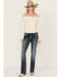 Image #3 - Grace in LA Women's Medium Wash Mid Rise Diamond Pocket Bootcut Stretch Denim Jeans, Medium Wash, hi-res