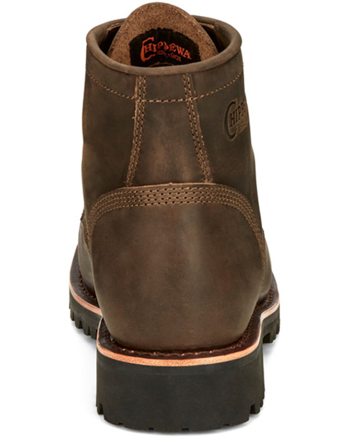 Image #5 - Chippewa Men's Wood Classic 2.0 6" Lace-Up Work Boots - Steel Toe, Bark, hi-res