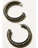 Image #2 - Wonderwest Women's Shimmer Hoop Earrings, Pewter, hi-res