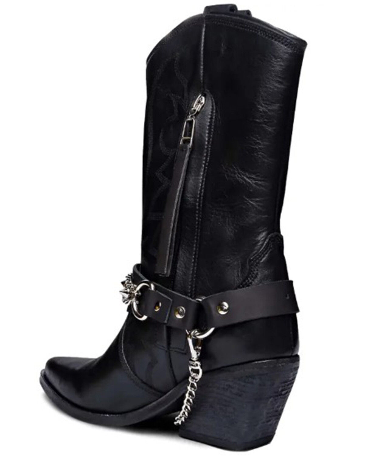 Image #4 - Golo Women's Mesa Western Boots - Snip Toe, Black, hi-res