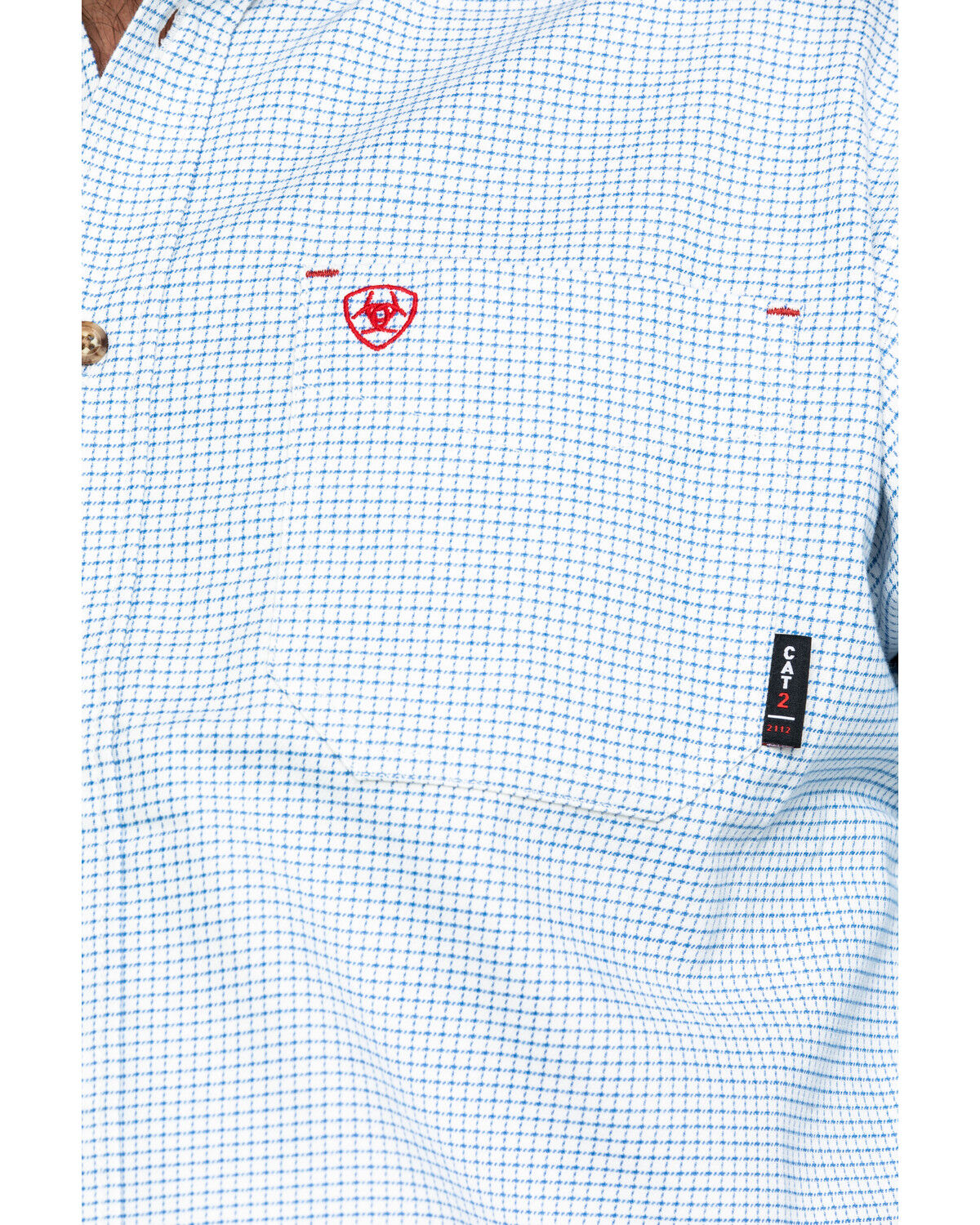 Image #3 - Ariat Men's FR Solid Durastretch Long Sleeve Work Shirt, White, hi-res
