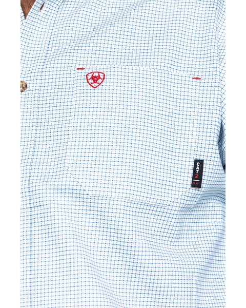 Image #3 - Ariat Men's FR Solid Durastretch Long Sleeve Work Shirt  , White, hi-res