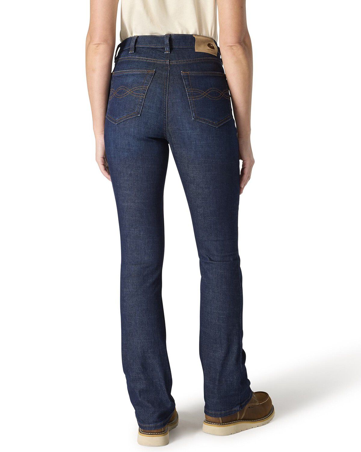 Image #2 - Carhartt Women's Tiller Stretch Denim Jeans, Dark Wash, hi-res