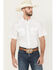 Image #1 - Gibson Men's Solid Short Sleeve Snap Western Shirt - Big, White, hi-res