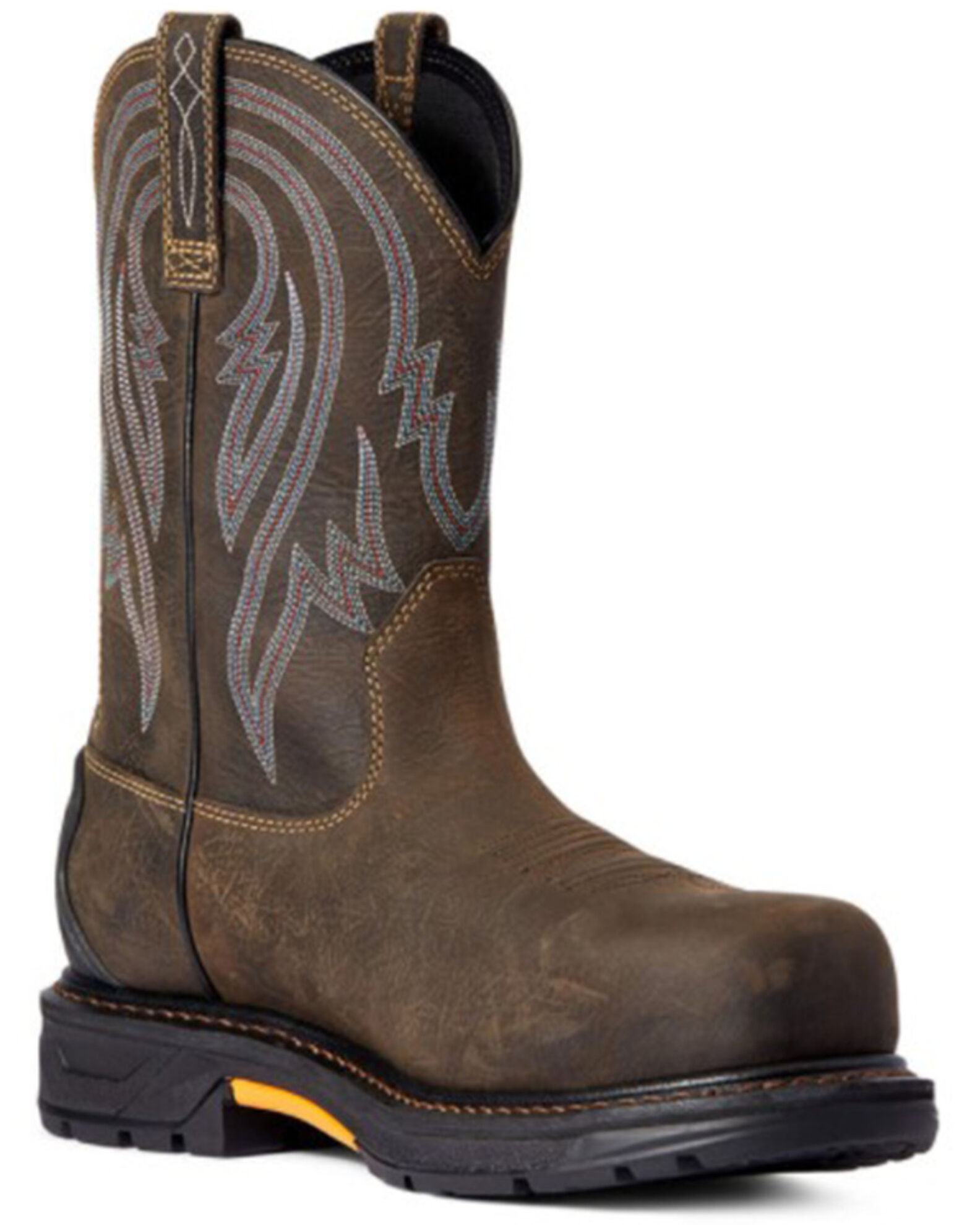 Image #1 - Ariat Men's WorkHog® XT Waterproof Western Work Boots - Composite Toe, Dark Brown, hi-res
