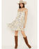 Cleo + Wolf Women's Floral Print Strappy Dress, Cream, hi-res
