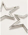 Image #2 - Lainey Wilson Women's Bell Bottom Charm Star Hoop Earrings, Silver, hi-res