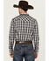 Image #4 - Gibson Men's Black Smoke Plaid Print Long Sleeve Snap Western Shirt, Black, hi-res
